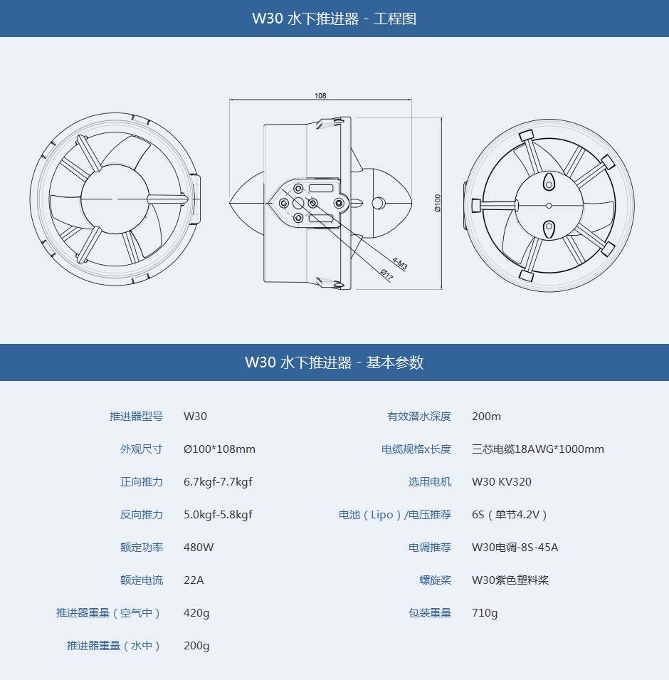 W30水下推进器-工程图